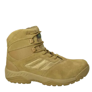 AdTec Men's 6" Suede Leather Side Zipper Tactical Boot Coyote