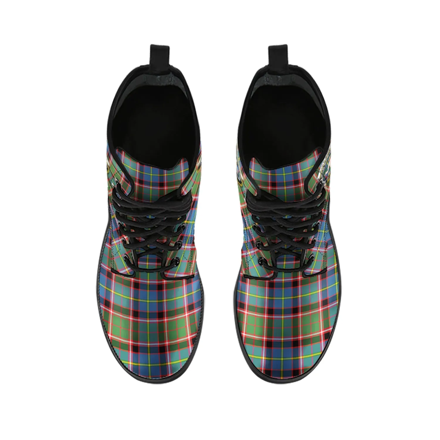 Aikenhead Tartan Leather Boots with Family Crest