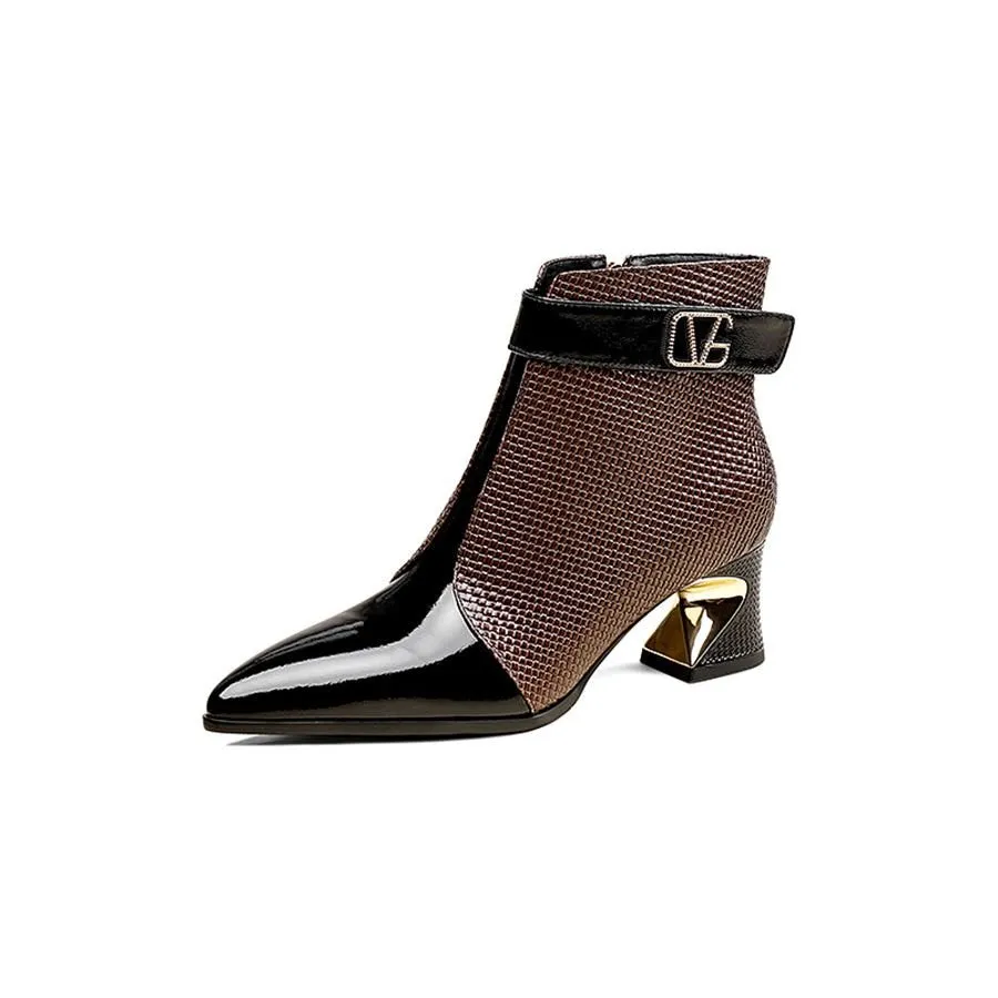 AlligatorLuxe Chic Zipper High Heel Boots