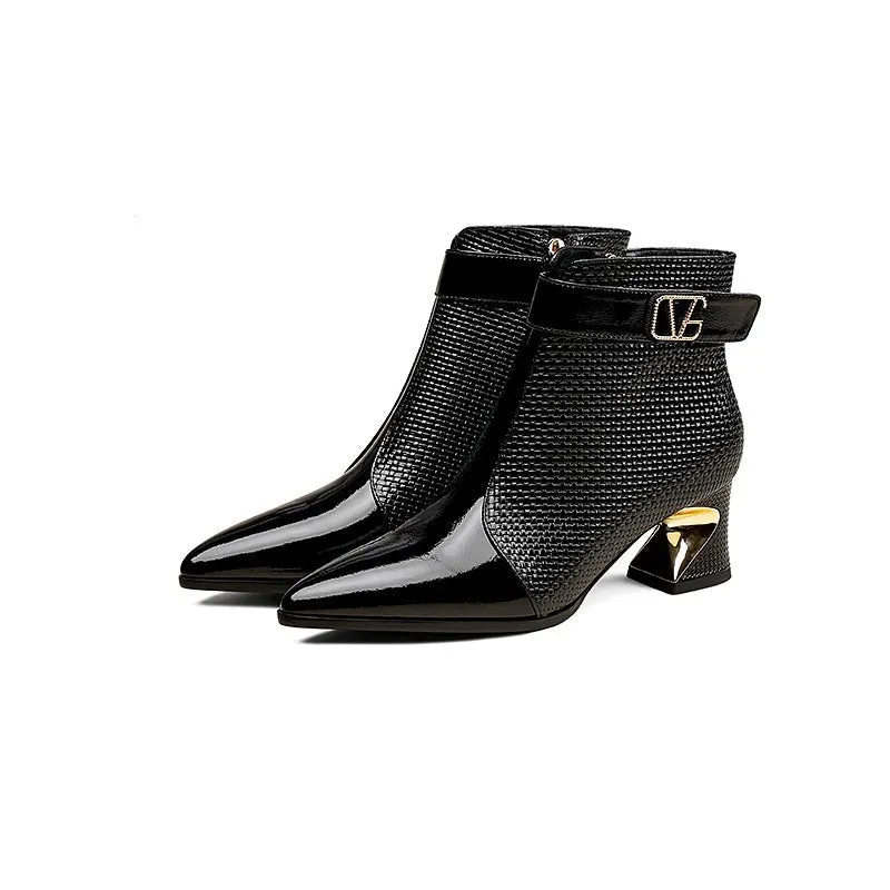 AlligatorLuxe Chic Zipper High Heel Boots