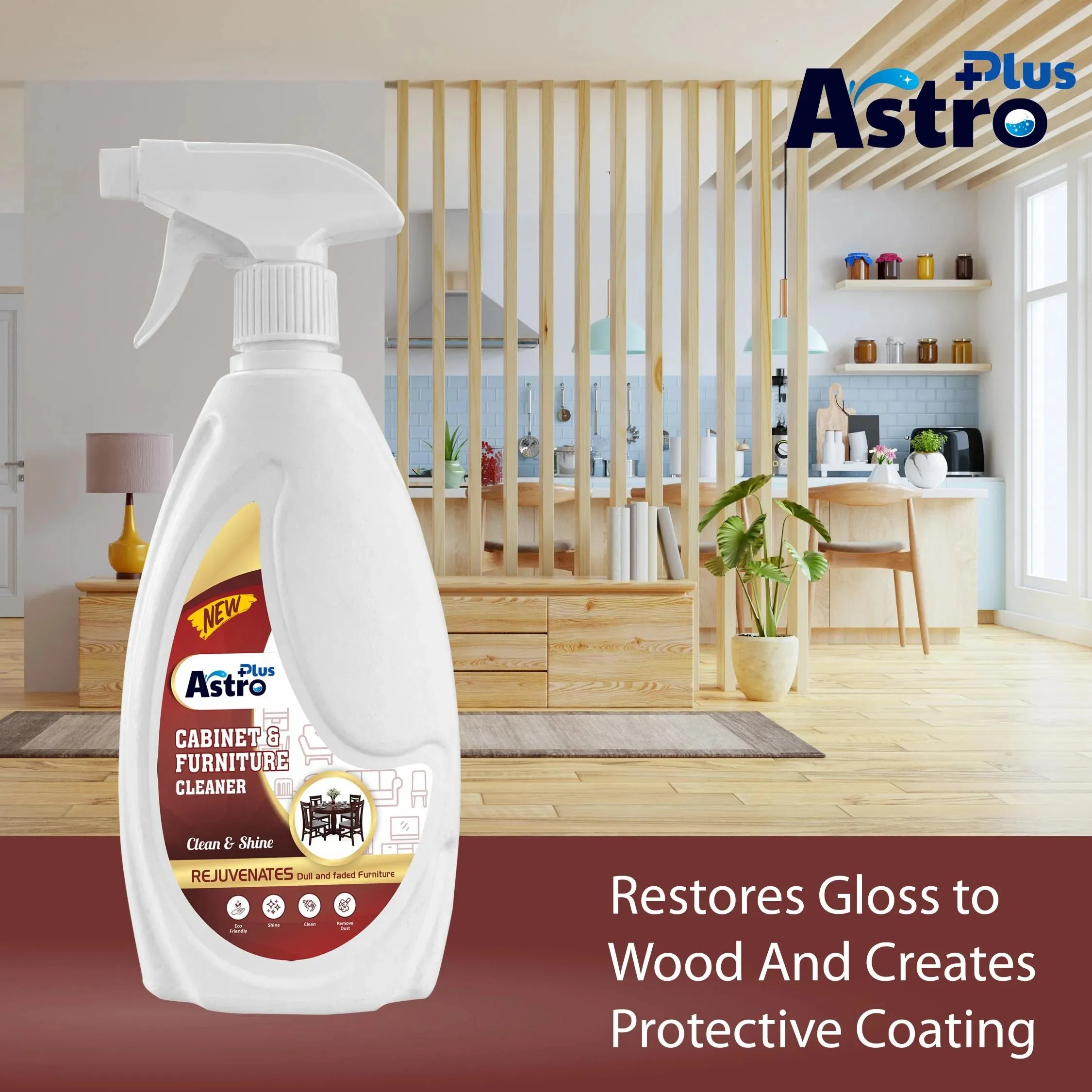 Astro Plus  Furniture Cleaner Liquid 500ml (Removes Stains And Restores Shine 500ml)