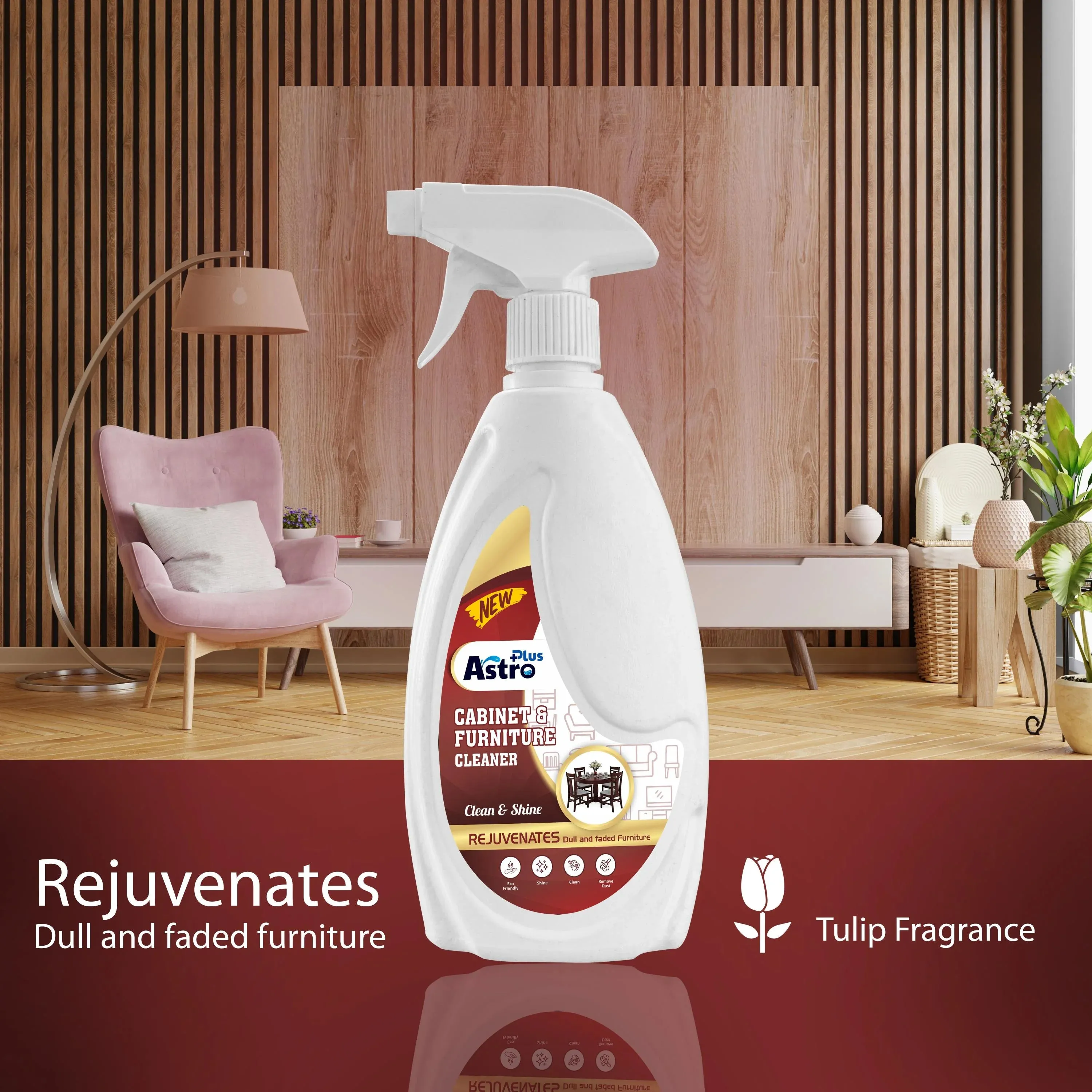 Astro Plus  Furniture Cleaner Liquid 500ml (Removes Stains And Restores Shine 500ml)