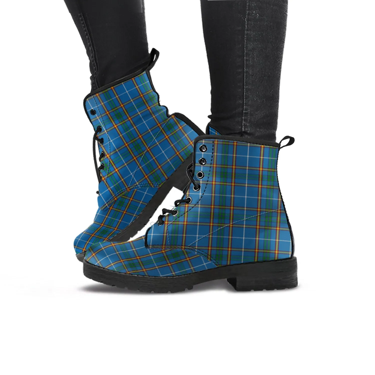 Bain Tartan Leather Boots