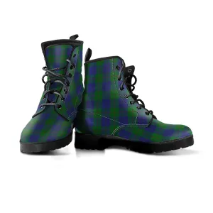 Barclay Tartan Leather Boots