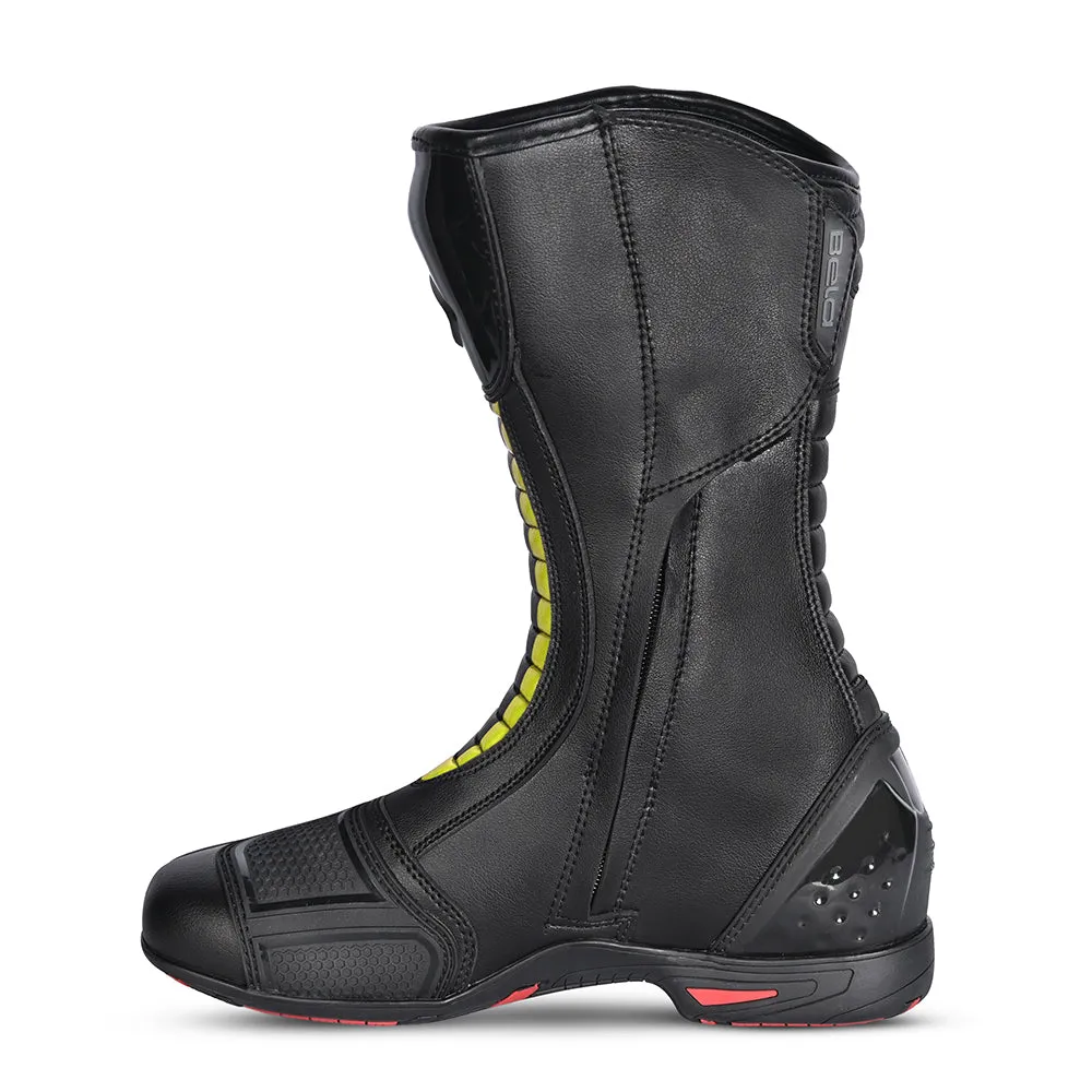 BELA Micro Strip Boots Racing Boots Black Yellow Flouro