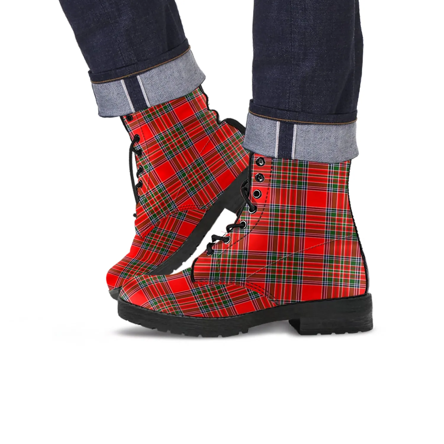 Binning Tartan Leather Boots