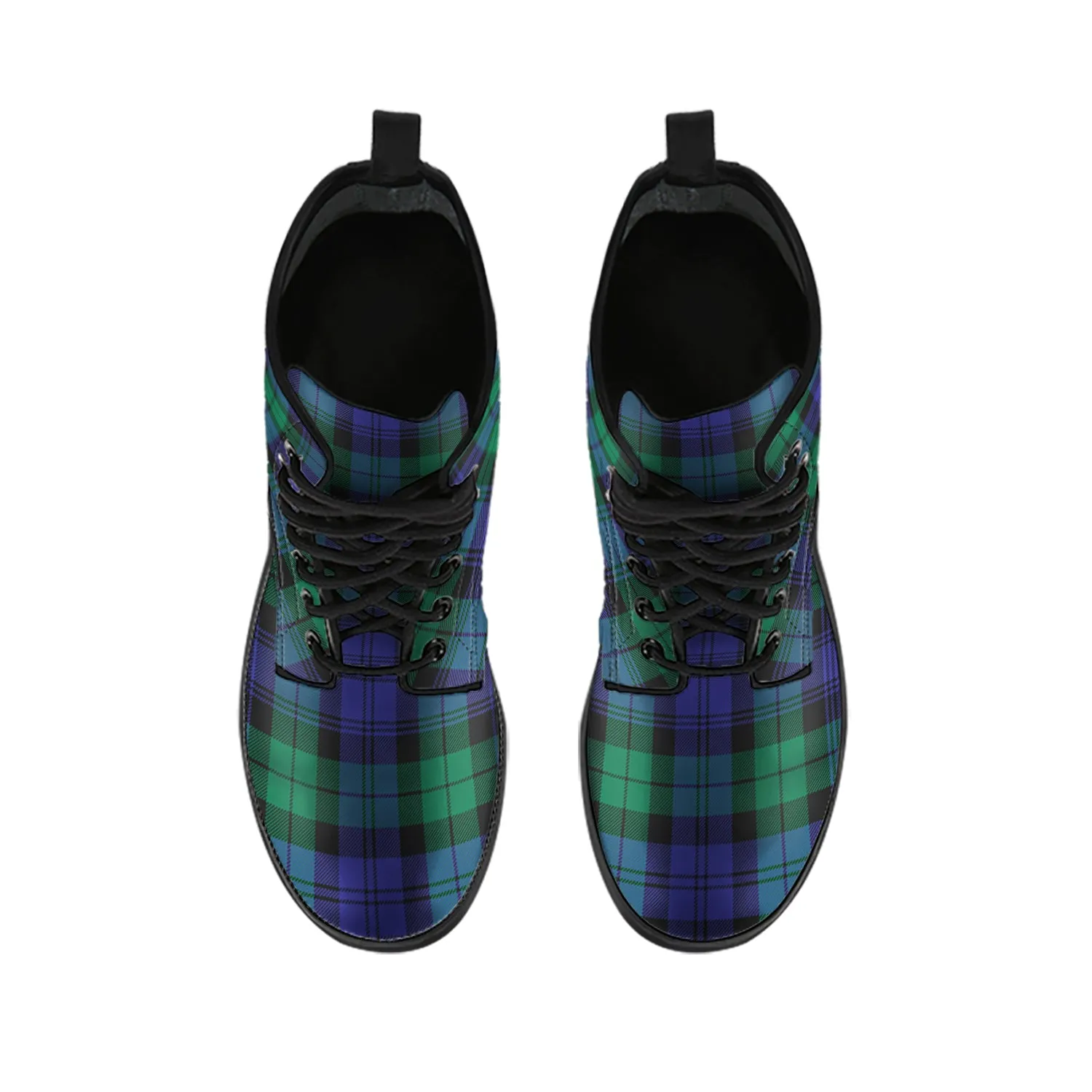 Black Watch Modern Tartan Leather Boots