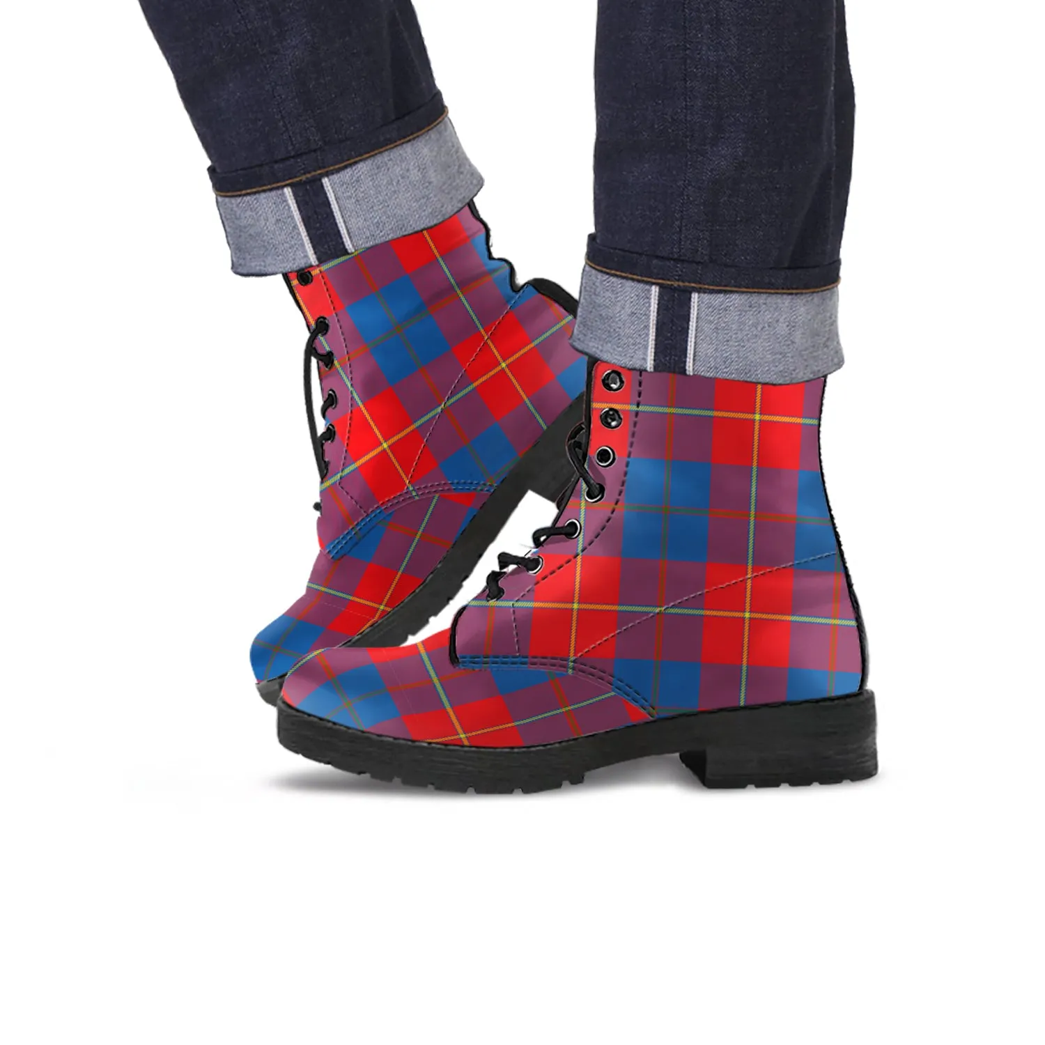 Blane Tartan Leather Boots