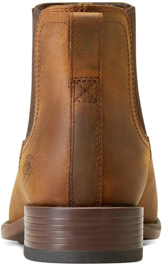 Booker Ultra Square Toe Western Boots Ariat in Oily Distressed Tan