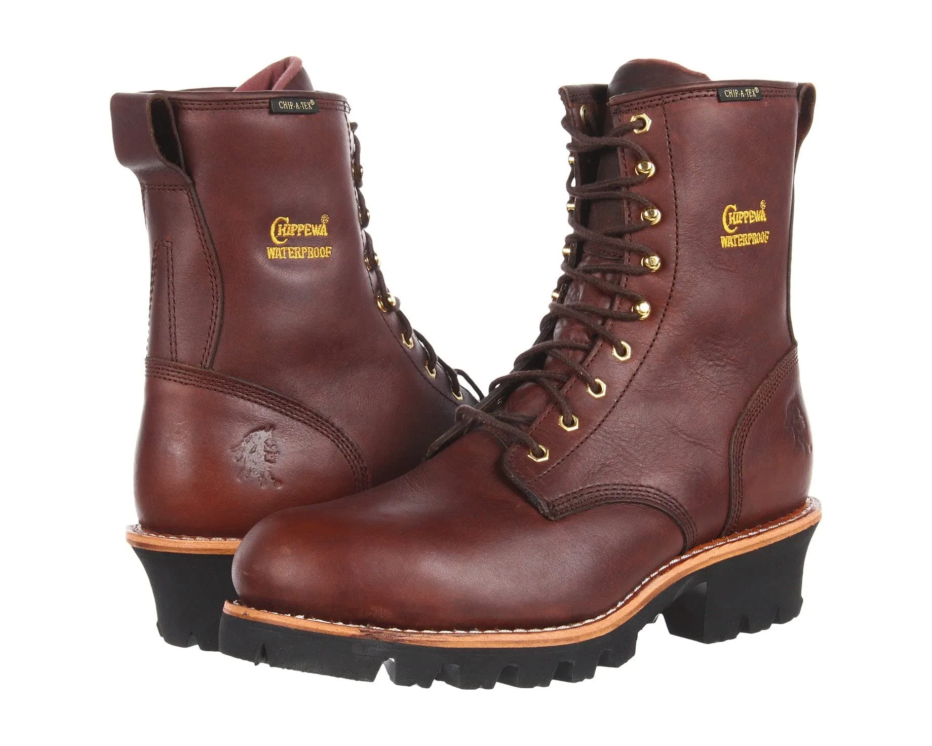 Boots 8" Waterproof Insulated Steel Toe Logger Chippewa, brown