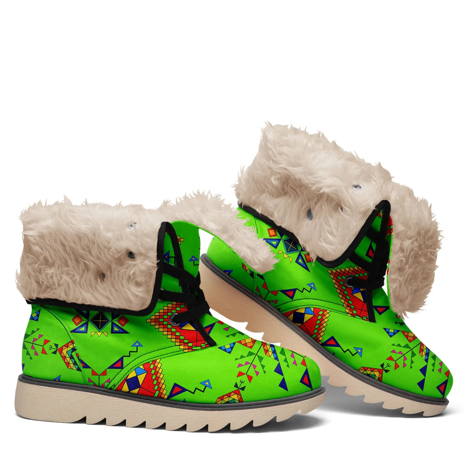 Buffalo Jump Neon Green Polar Winter Boots