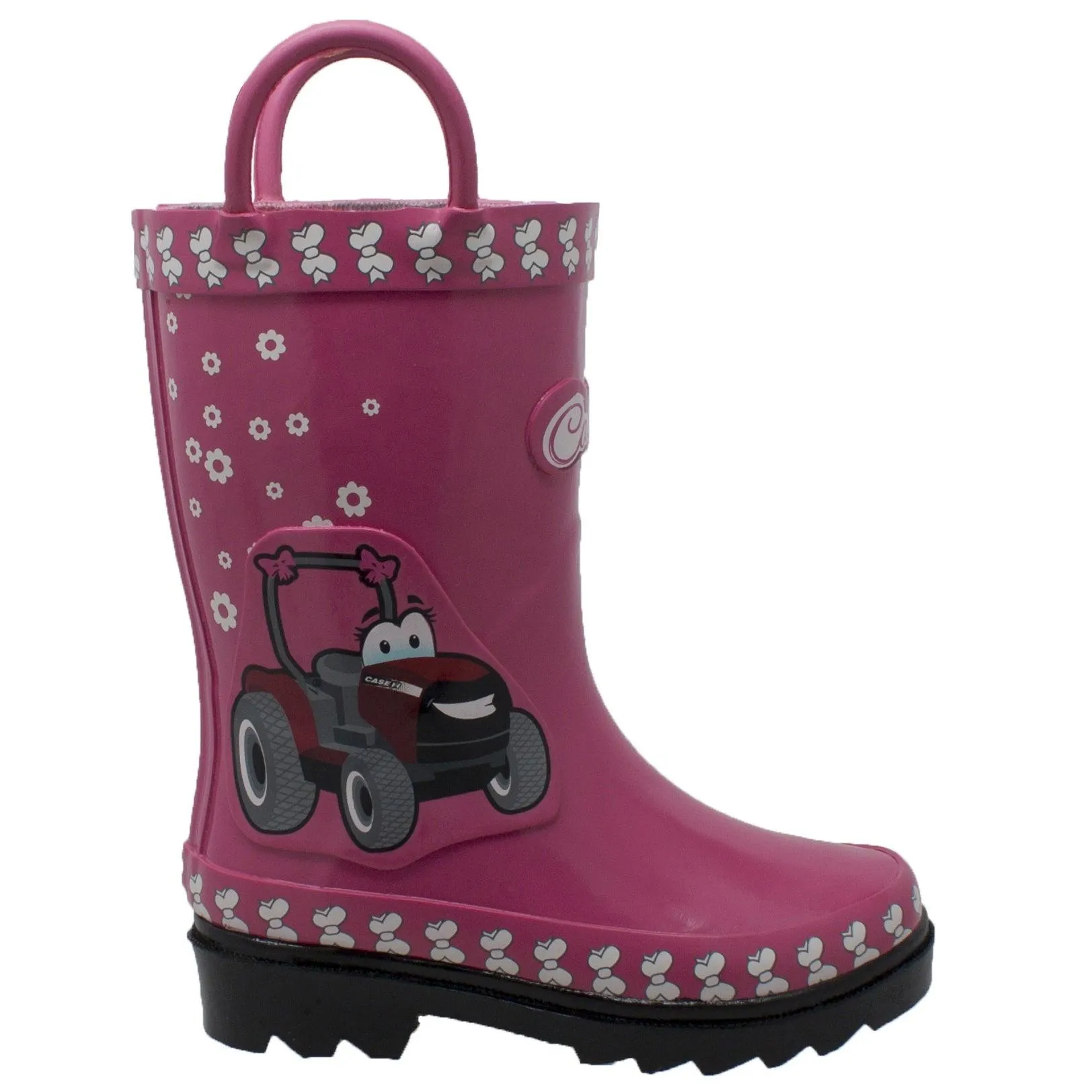 Case IH Toddler's 3D Fern Farmall Rubber Boot Pink