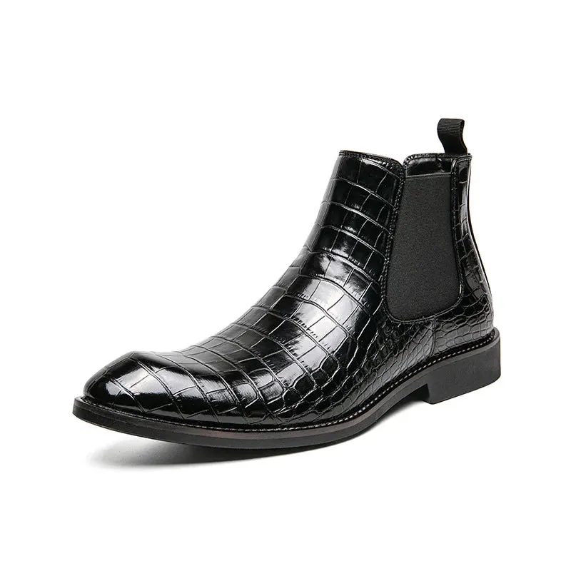 Casual snake pattern boots