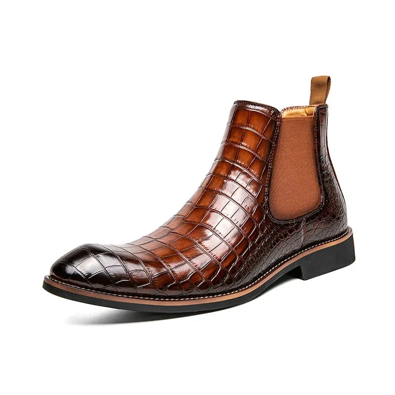 Casual snake pattern boots