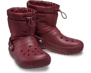 Classic Lined Neo Puff Boot Crocs, garnet