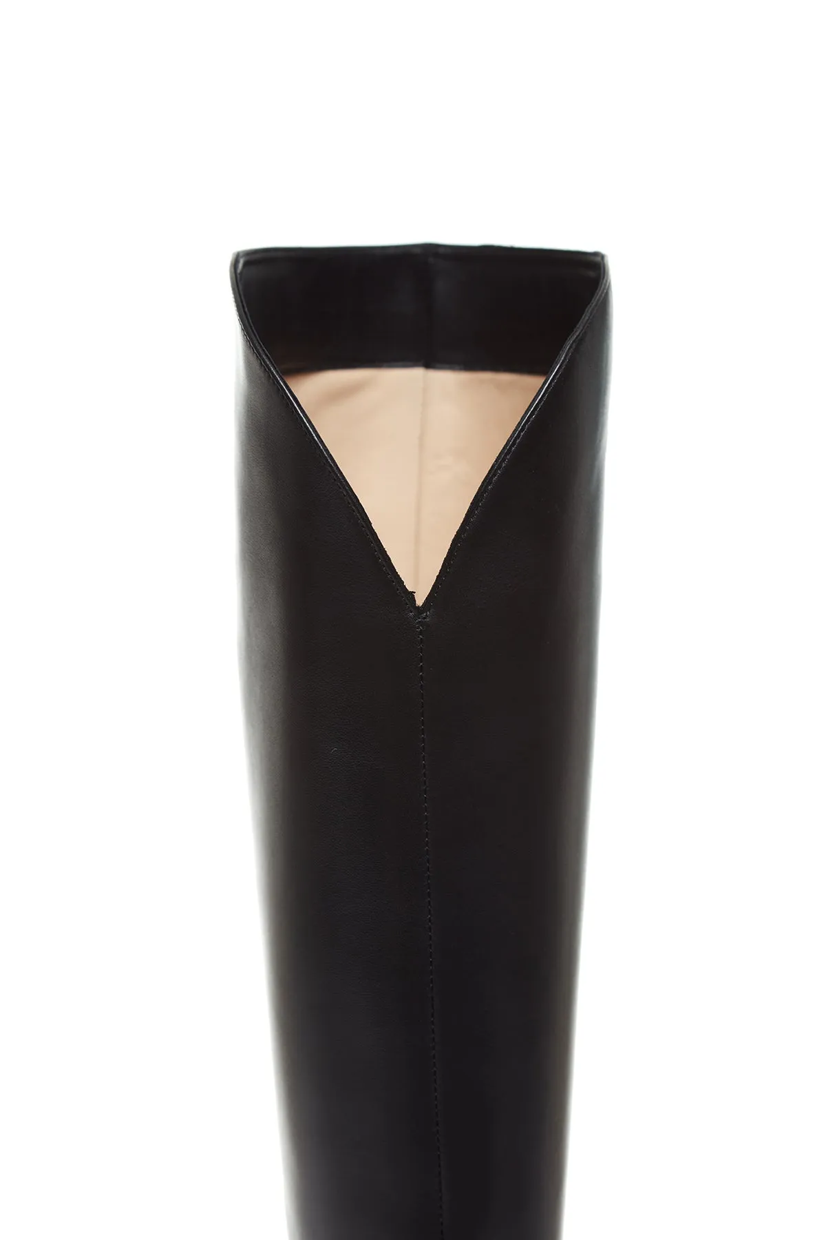 Cora Knee High Boot in Black Leather