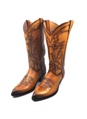 Cowboy Boots - Tan Leather