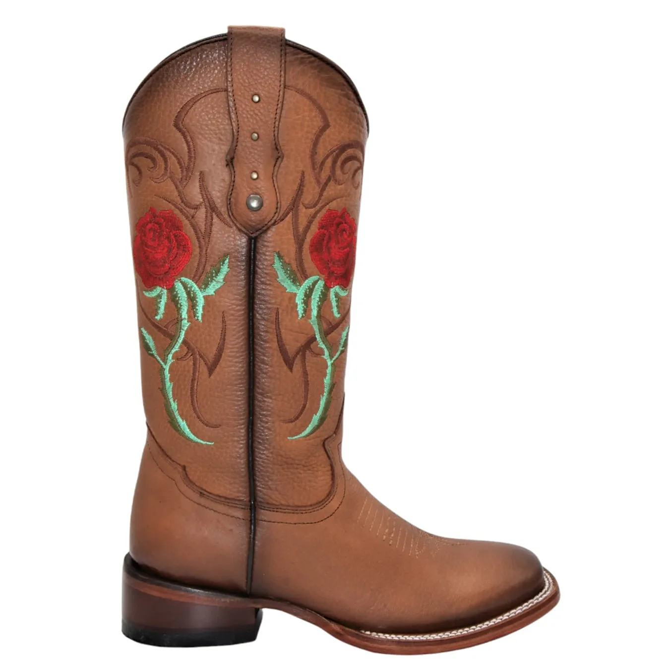 Cowgirl Boots With Red Roses