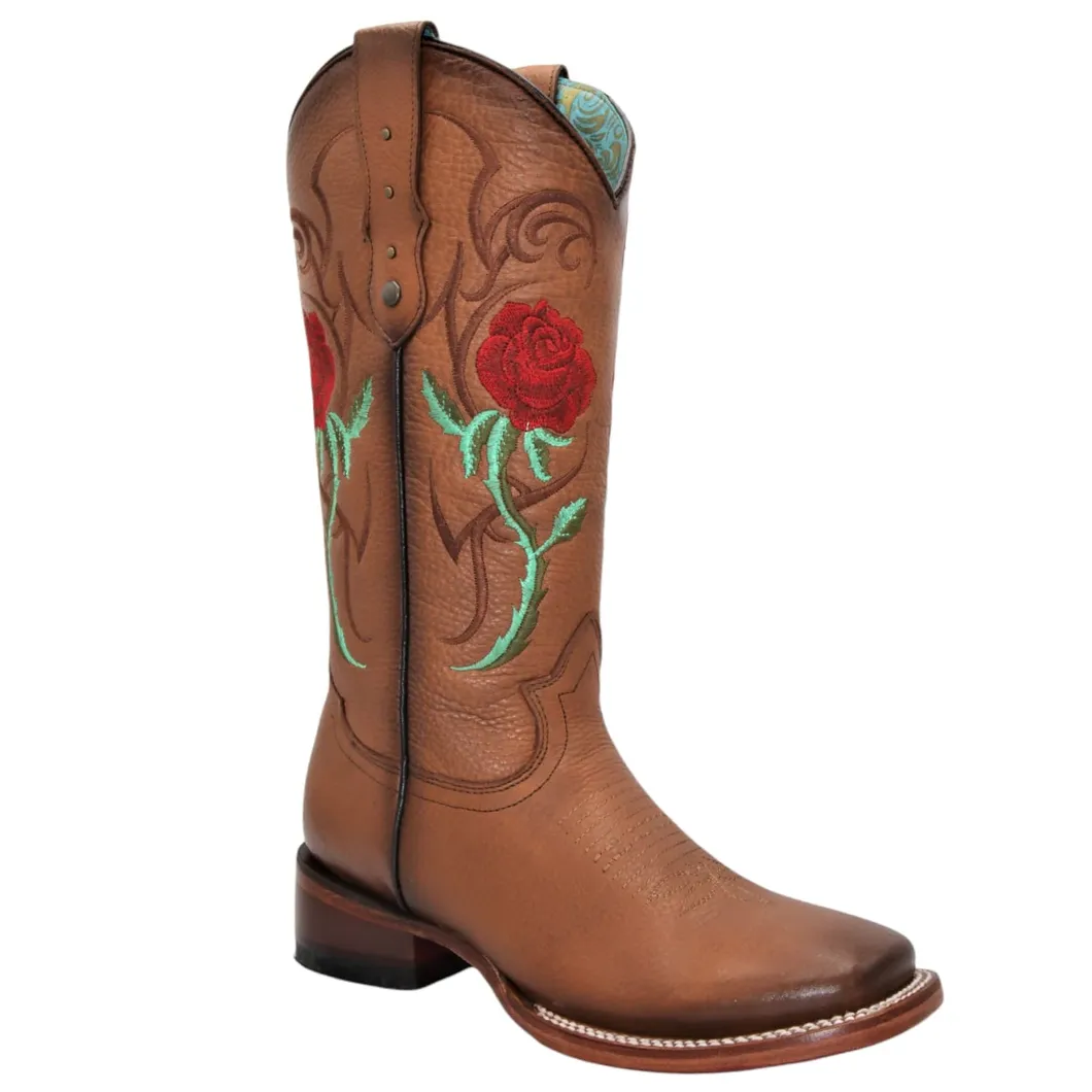 Cowgirl Boots With Red Roses