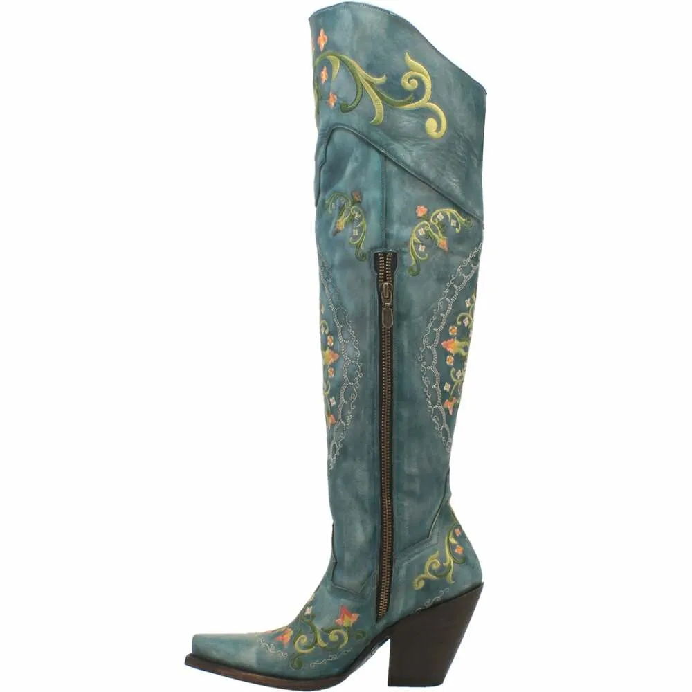 Dan Post Women's Flower Child Leather Snip Toe Boot DP3271