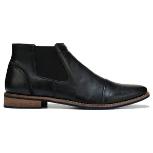 Deer Stags Men's Argos Medium Toe Wide Toe Chelsea Boots, Black