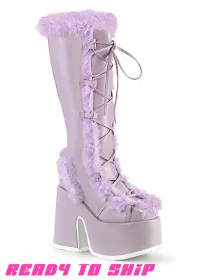 DEMONIA CAMEL 311 PLATFORM BOOTS - LILAC