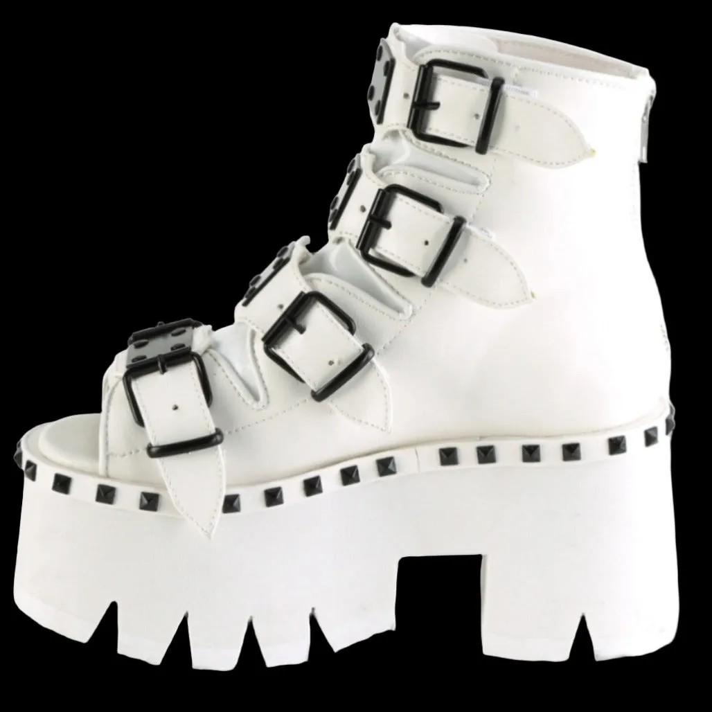 DemoniaCult ASHES 70 White Boots