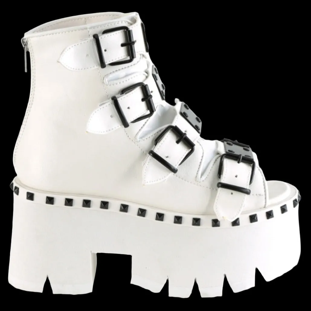 DemoniaCult ASHES 70 White Boots