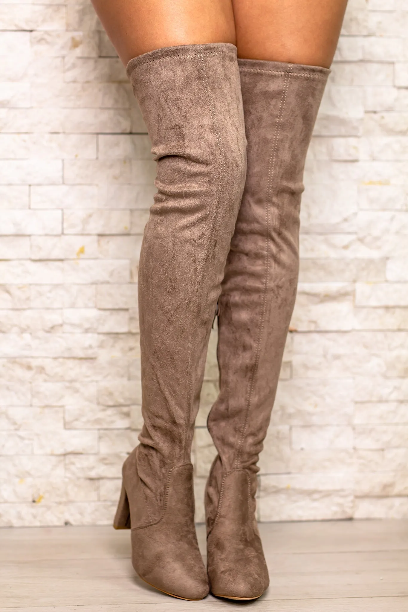 Eve Taupe Knee High Boots