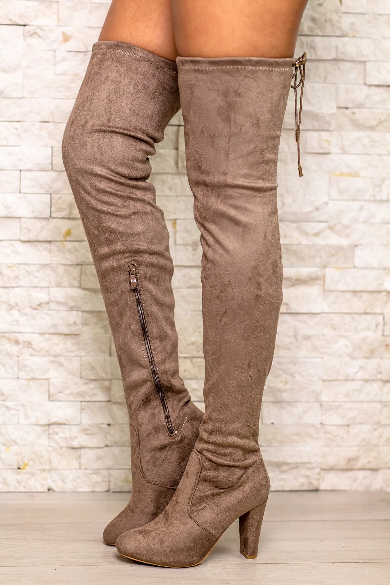 Eve Taupe Knee High Boots