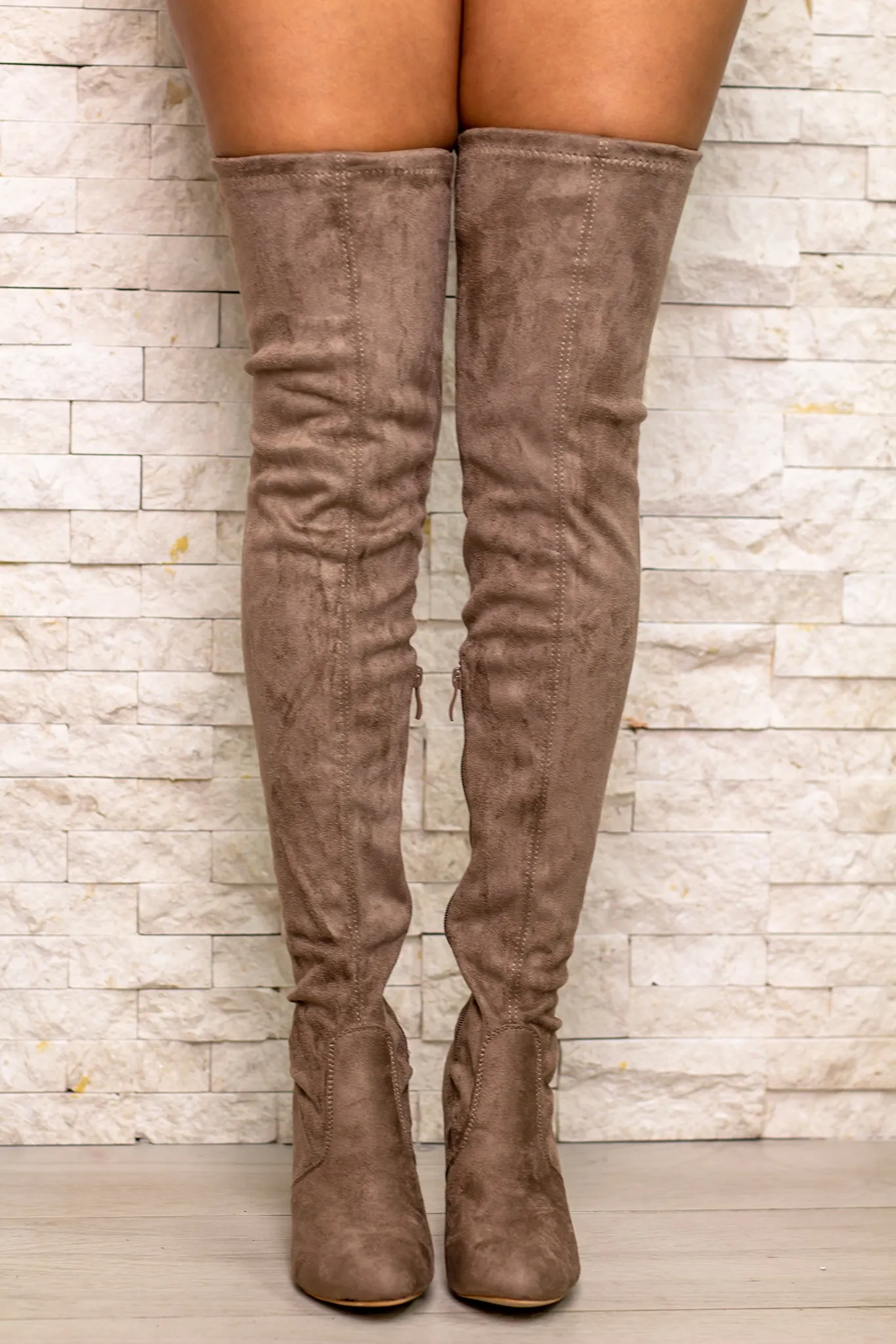 Eve Taupe Knee High Boots