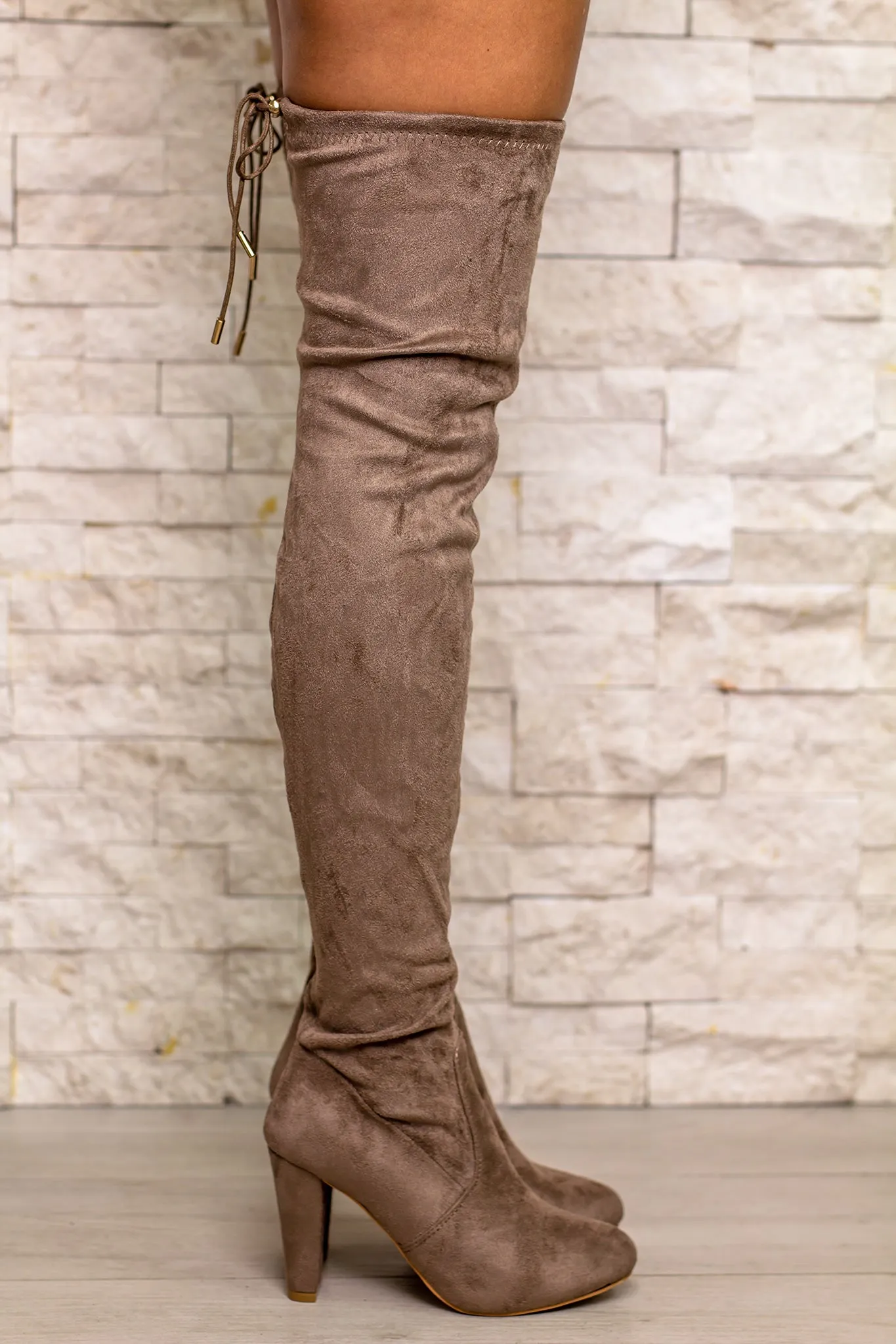 Eve Taupe Knee High Boots