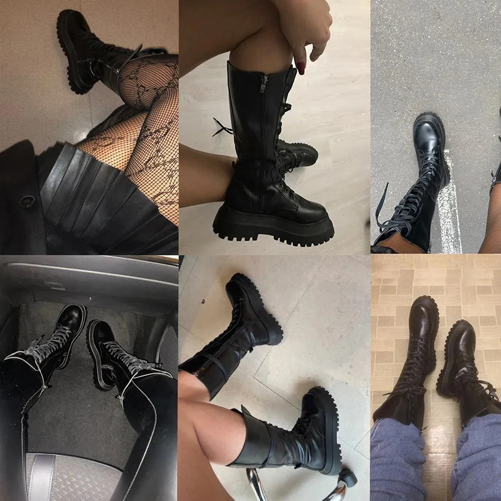 Fashionable Mid-calf Round Toe Boots