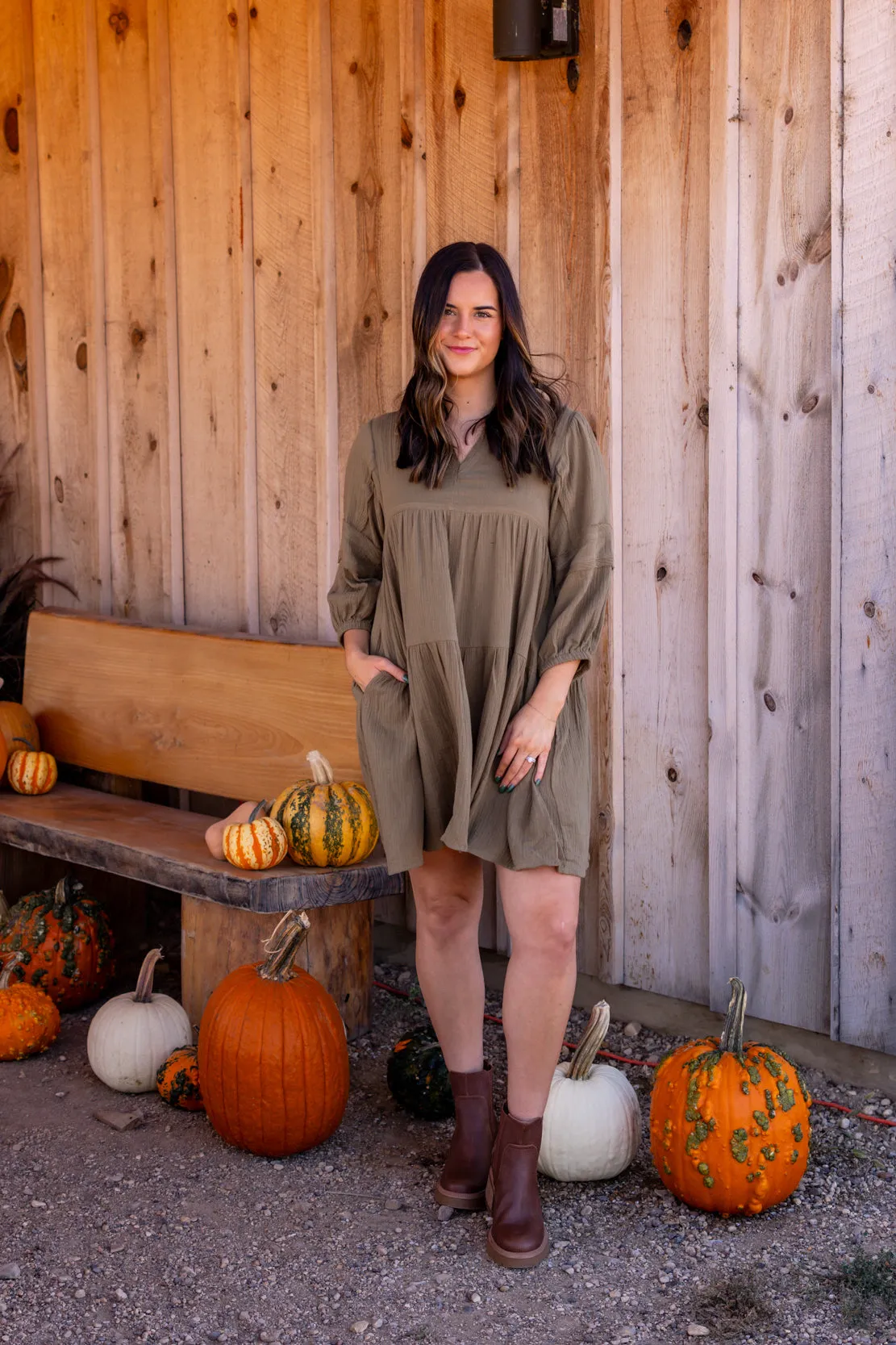 Hailey Mini Dress | Ash Olive