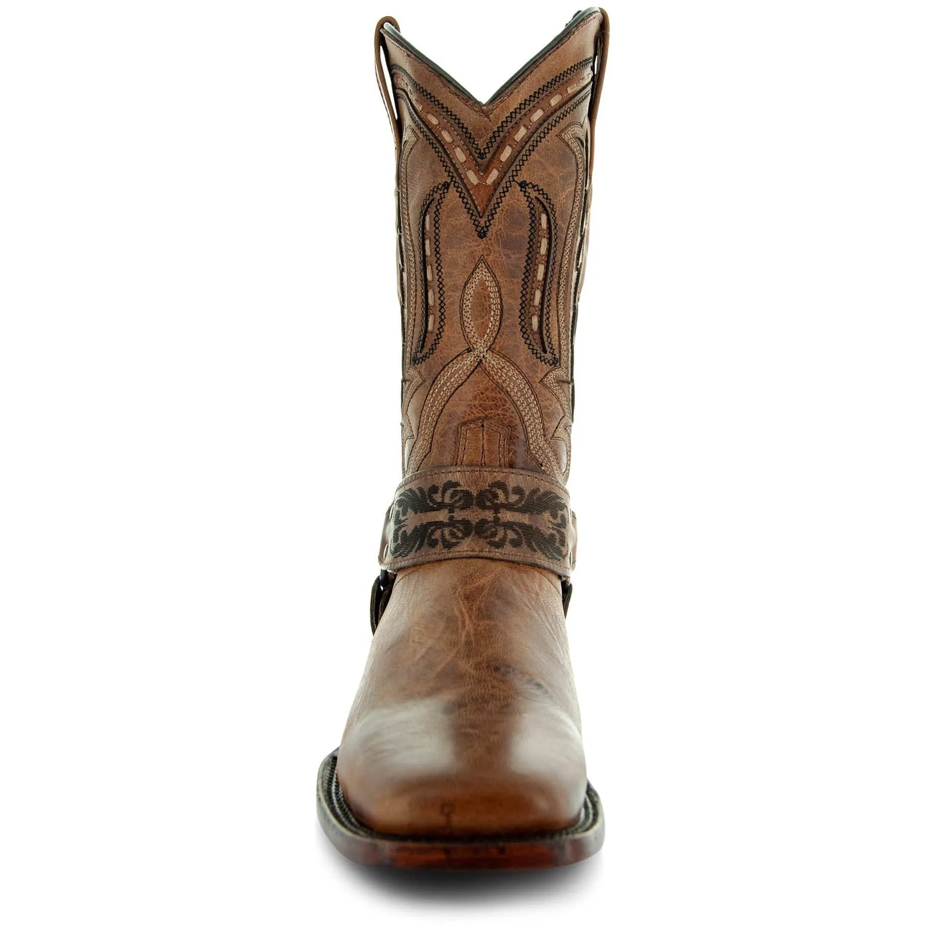 Harness Cowgirl Boots | Tan Leather Cowgirl Boots (M50038)