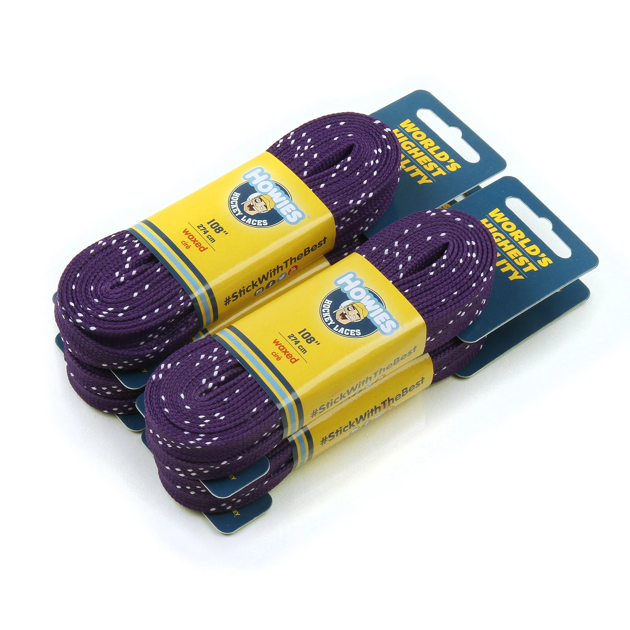 Howies Purple Waxed Hockey Skate Laces