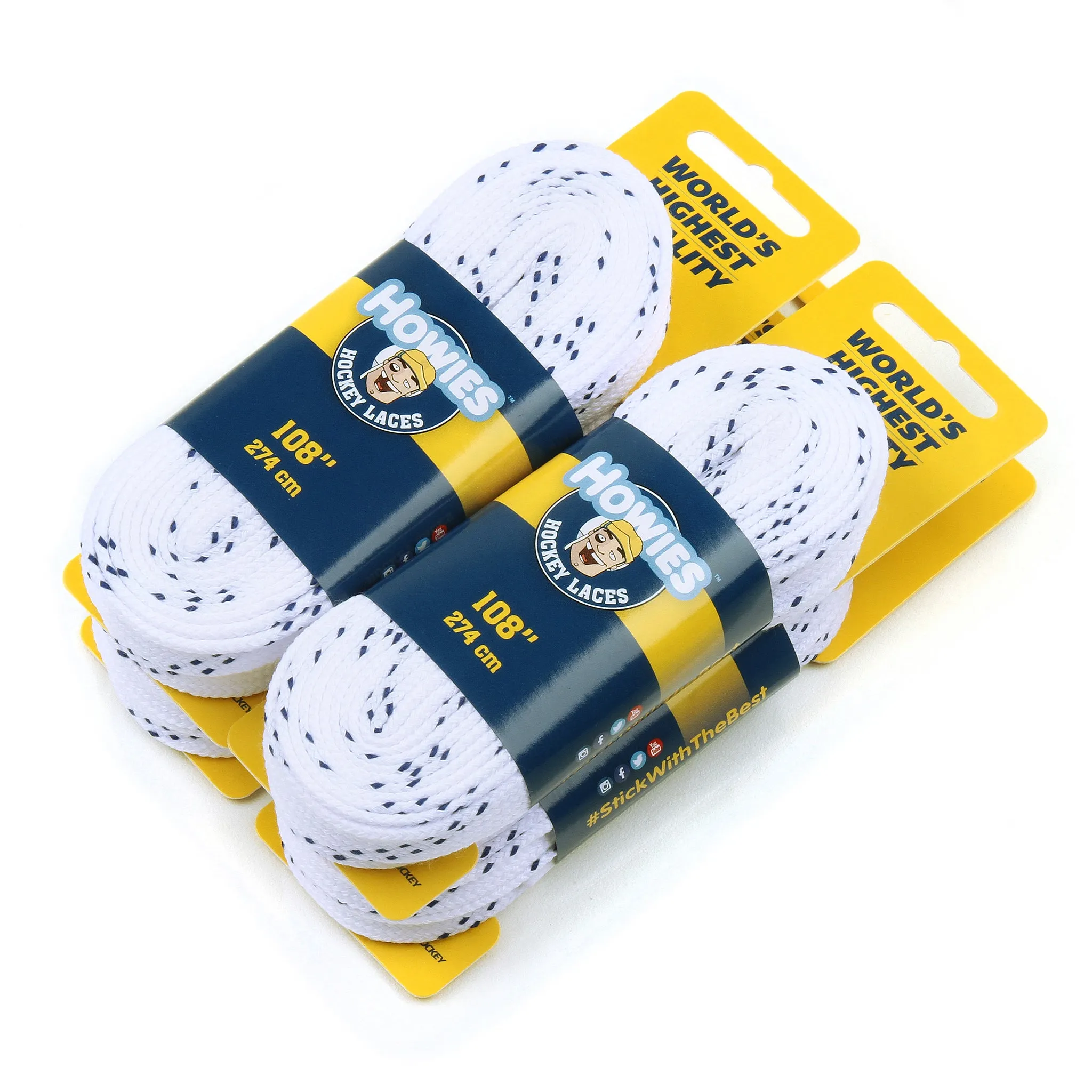 Howies White Cloth Hockey Skate Laces