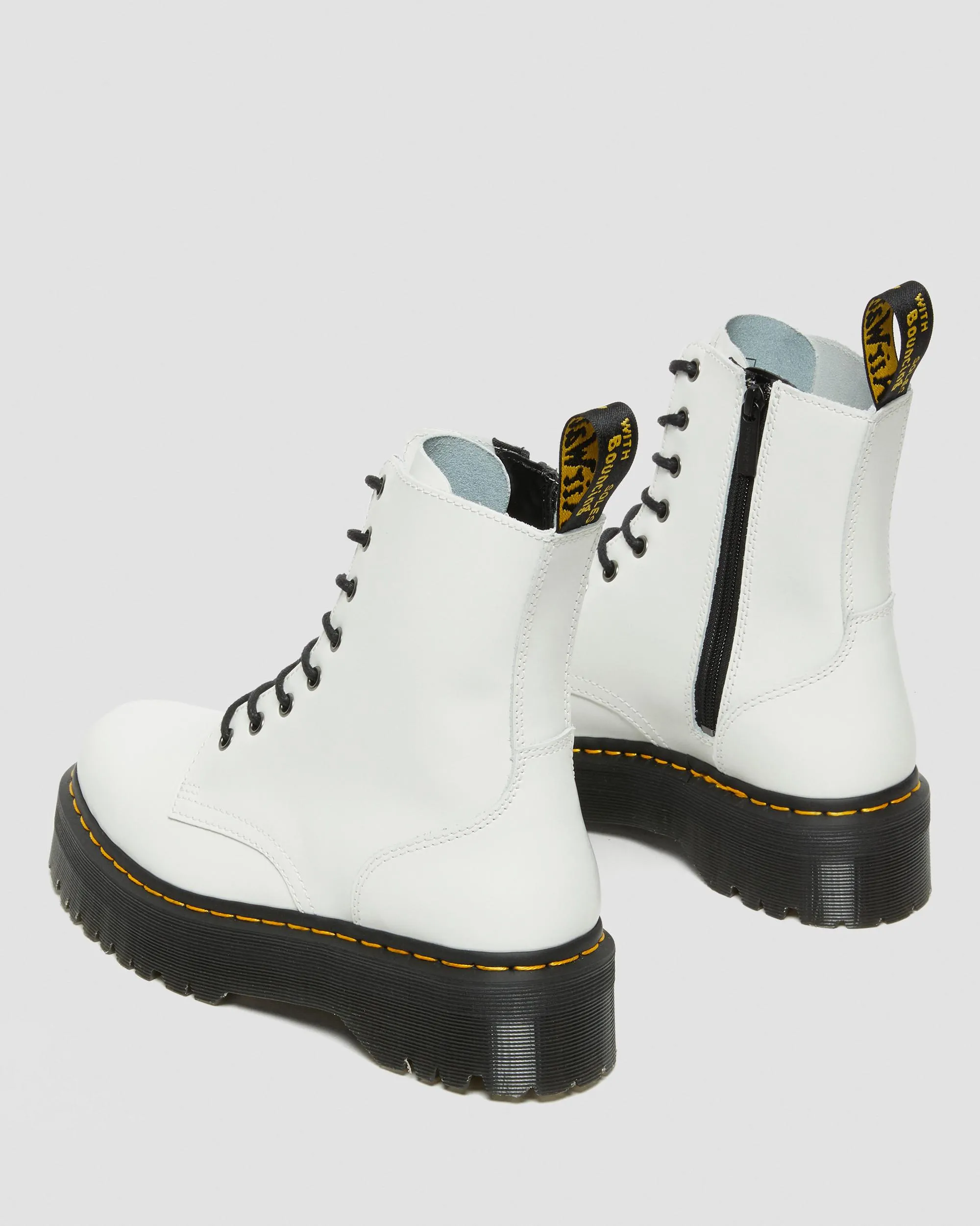 Jadon platform boots in smooth leather Dr. Martens