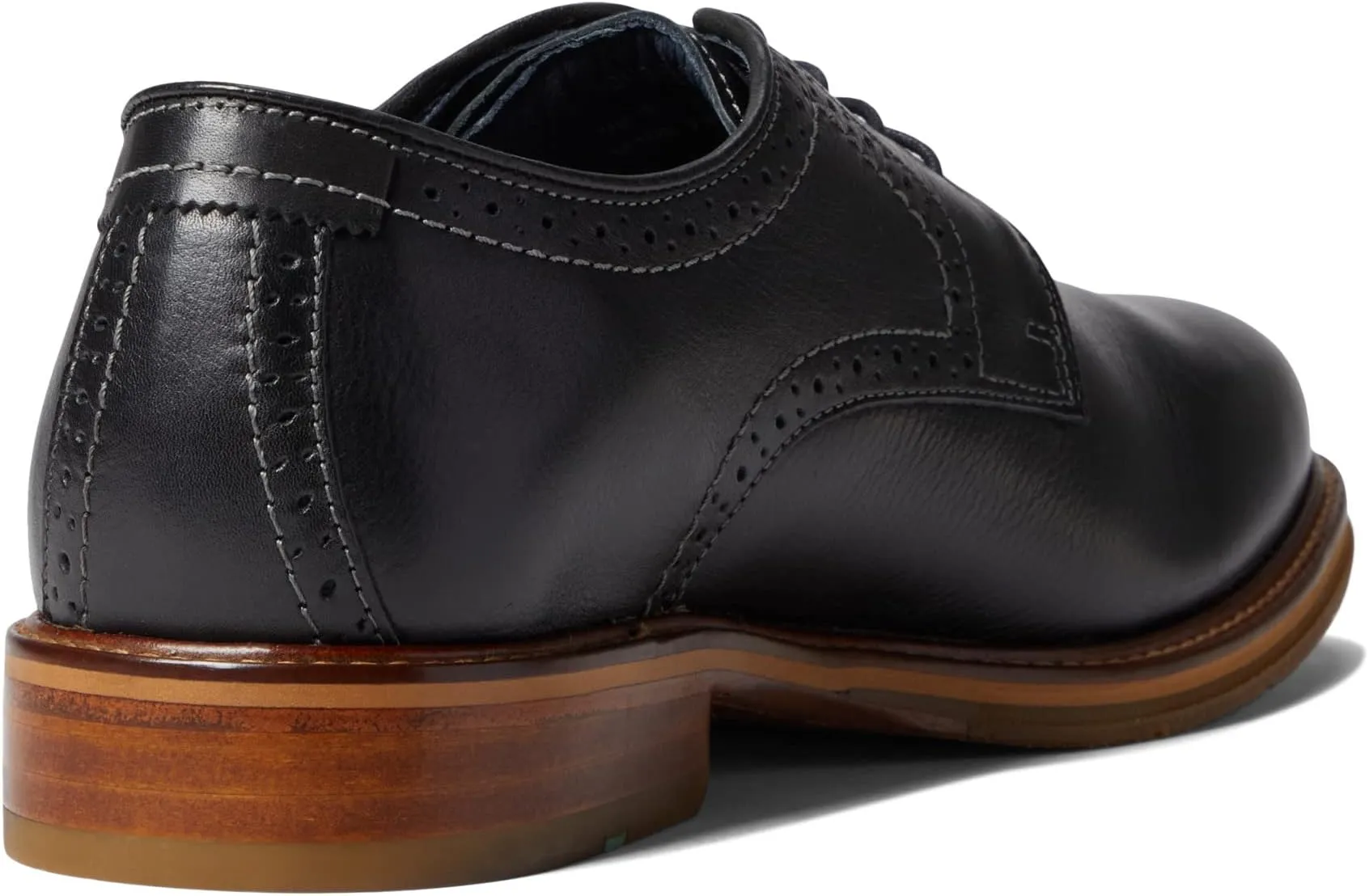 Johnston & Murphy XC Flex Raleigh Plain Toe Oxfords in Black Full Grain