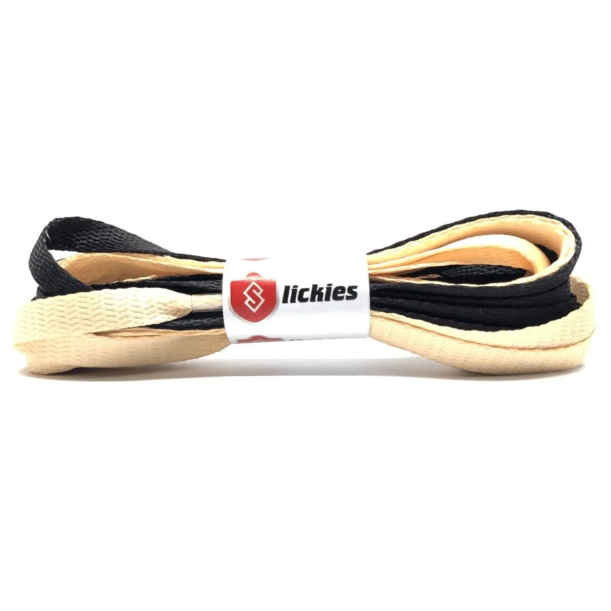 Jordan 1 Laces 2TONE Union Flat - Black With Cream Tips Union AJ1