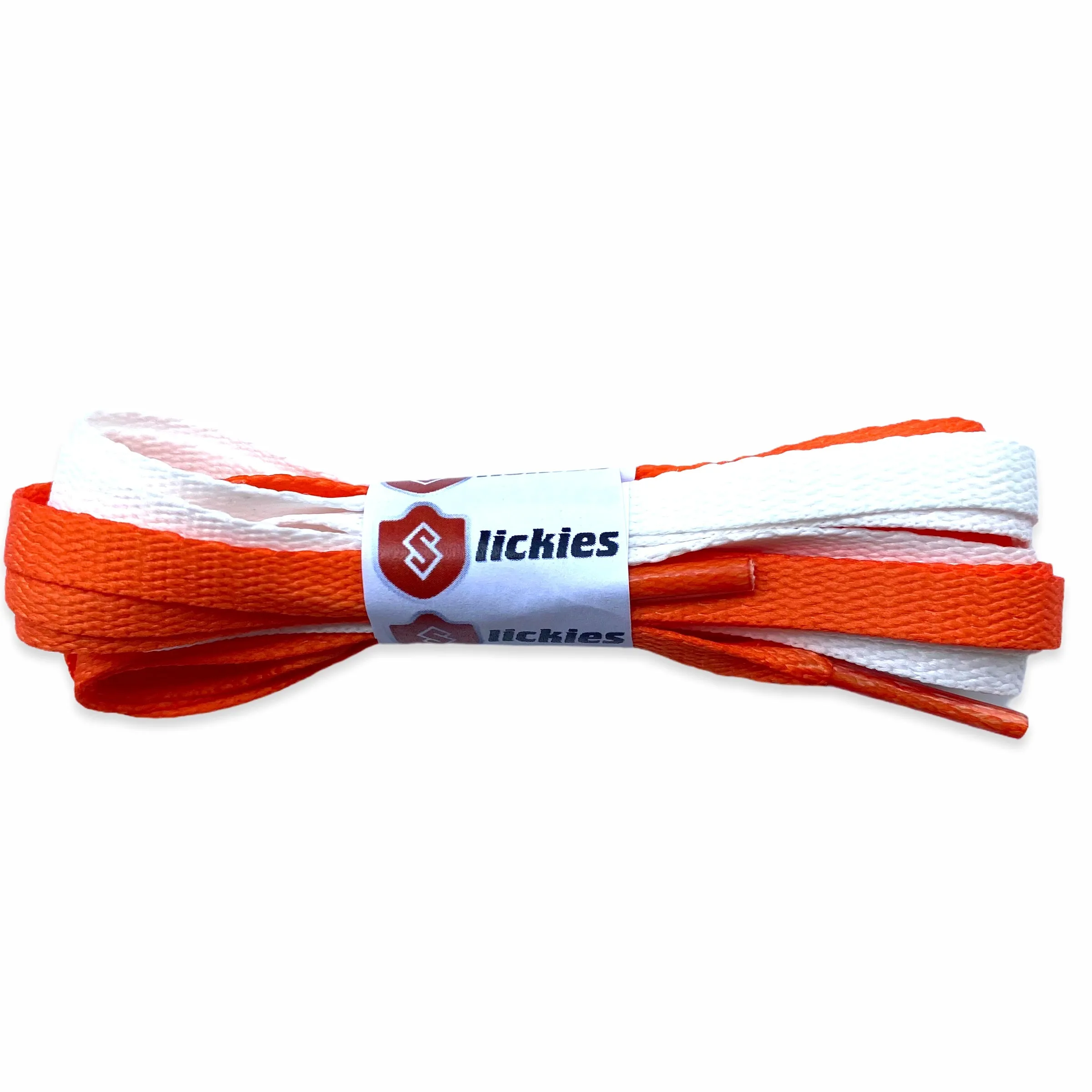 Jordan 1 Laces 2TONE Union Flat - White with Electro Orange