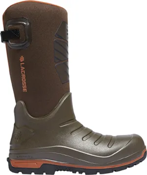 Lacrosse Aero Insulator Mens Brown PU 14in Fleece Snow Boots