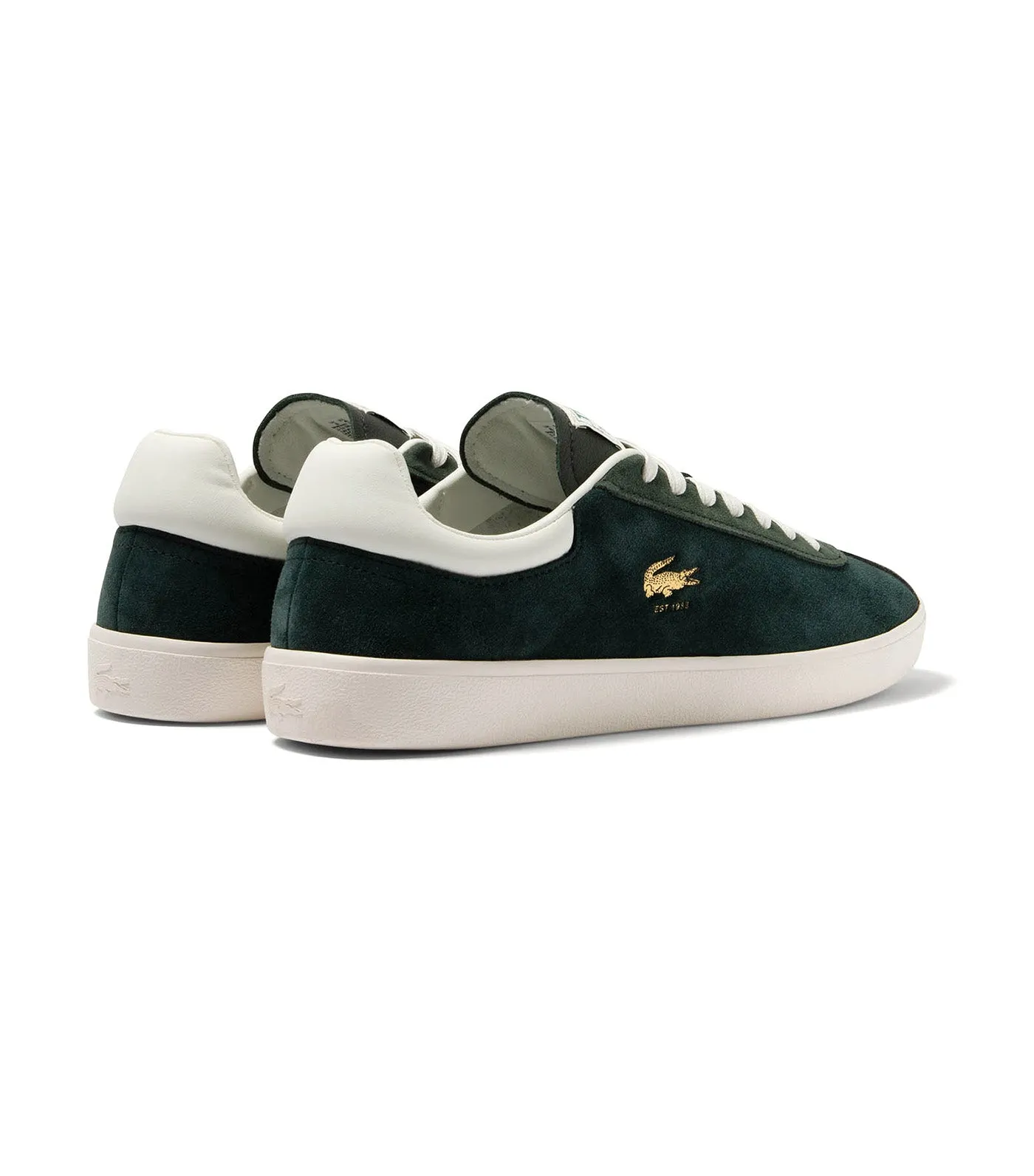 Men's Baseshot Premium Suede Trainers Dark Green/Off White