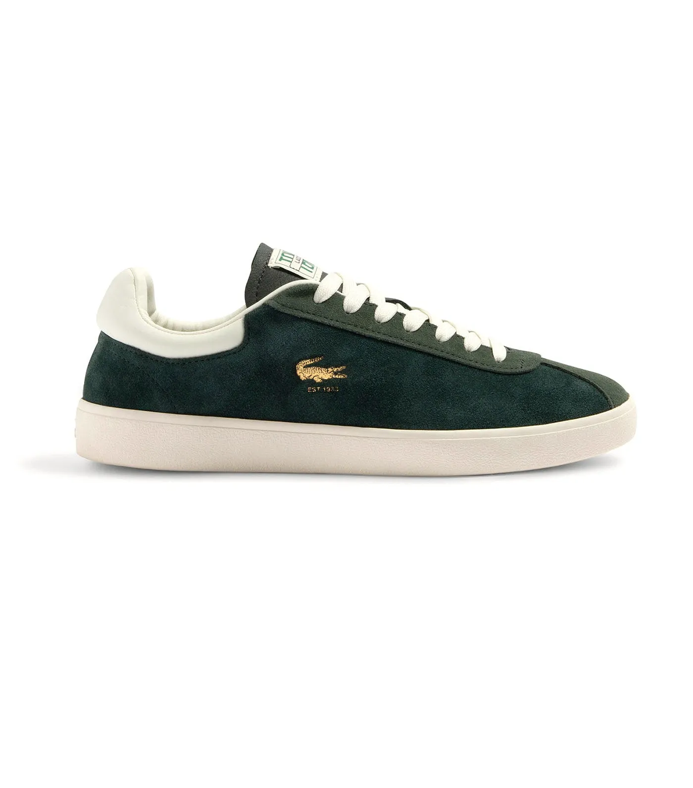 Men's Baseshot Premium Suede Trainers Dark Green/Off White