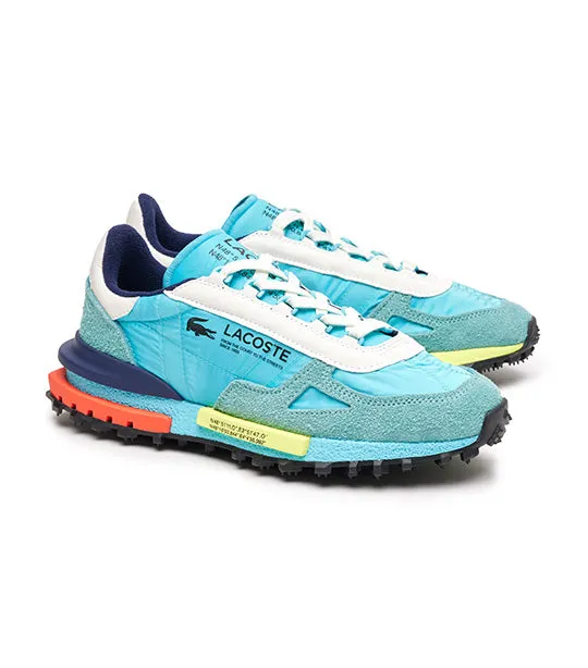 Men's Elite Active Branded Textile Trainers Turquoise/Light Green