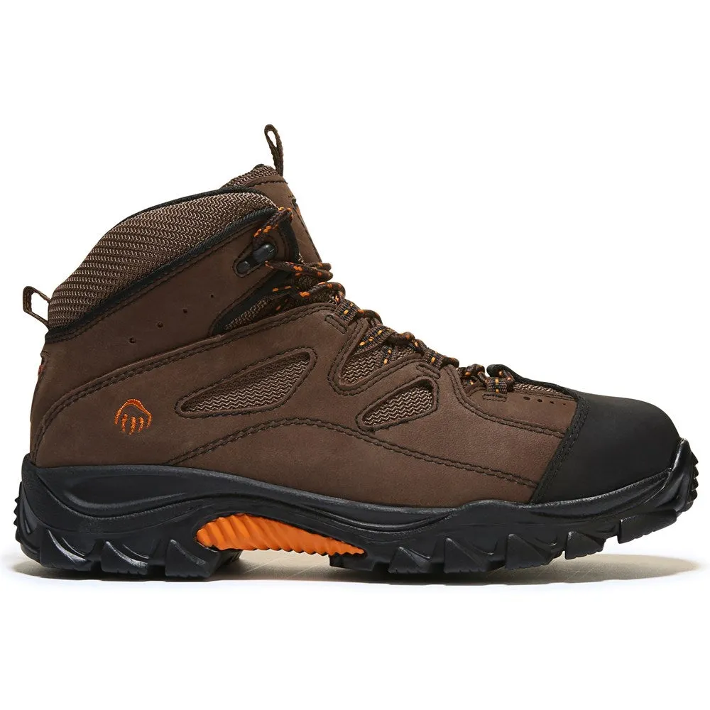 Men's Hudson Work Boots with Wolverine Anti-Slip Safety Toe brown