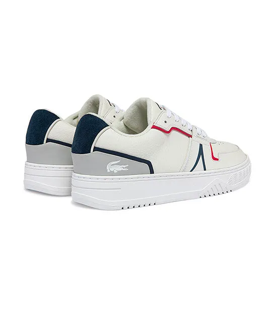 Men's L001 Leather Trainers White/Navy/Red