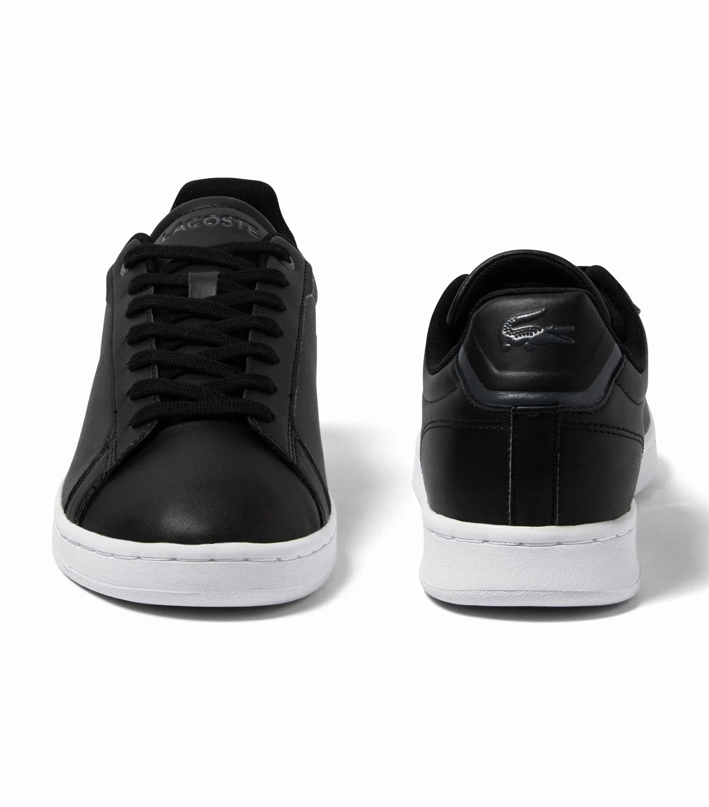 Men's Lacoste Carnaby Pro BL Leather Tonal Sneakers Black/White