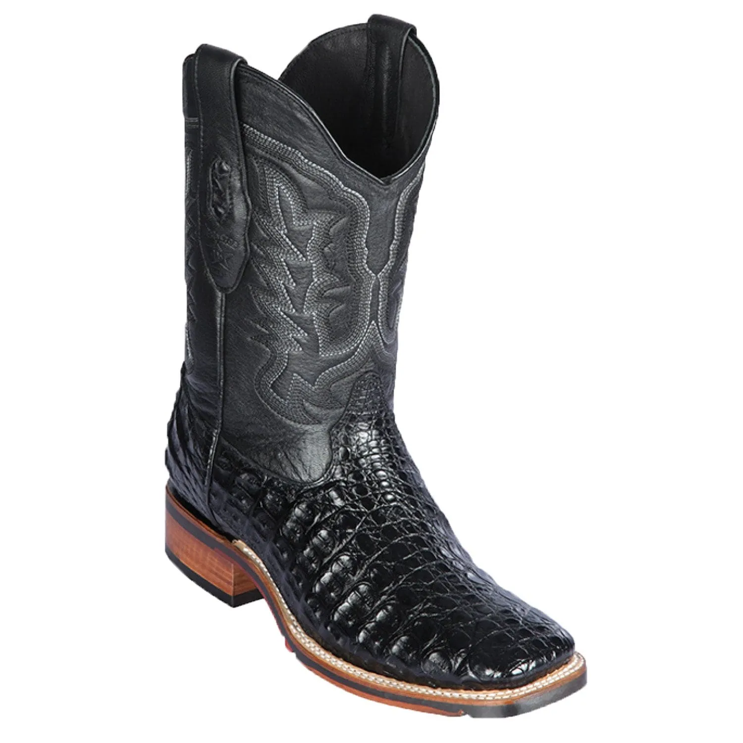 Men's Los Altos Caiman Flank Wide Square Toe Boots 826A18