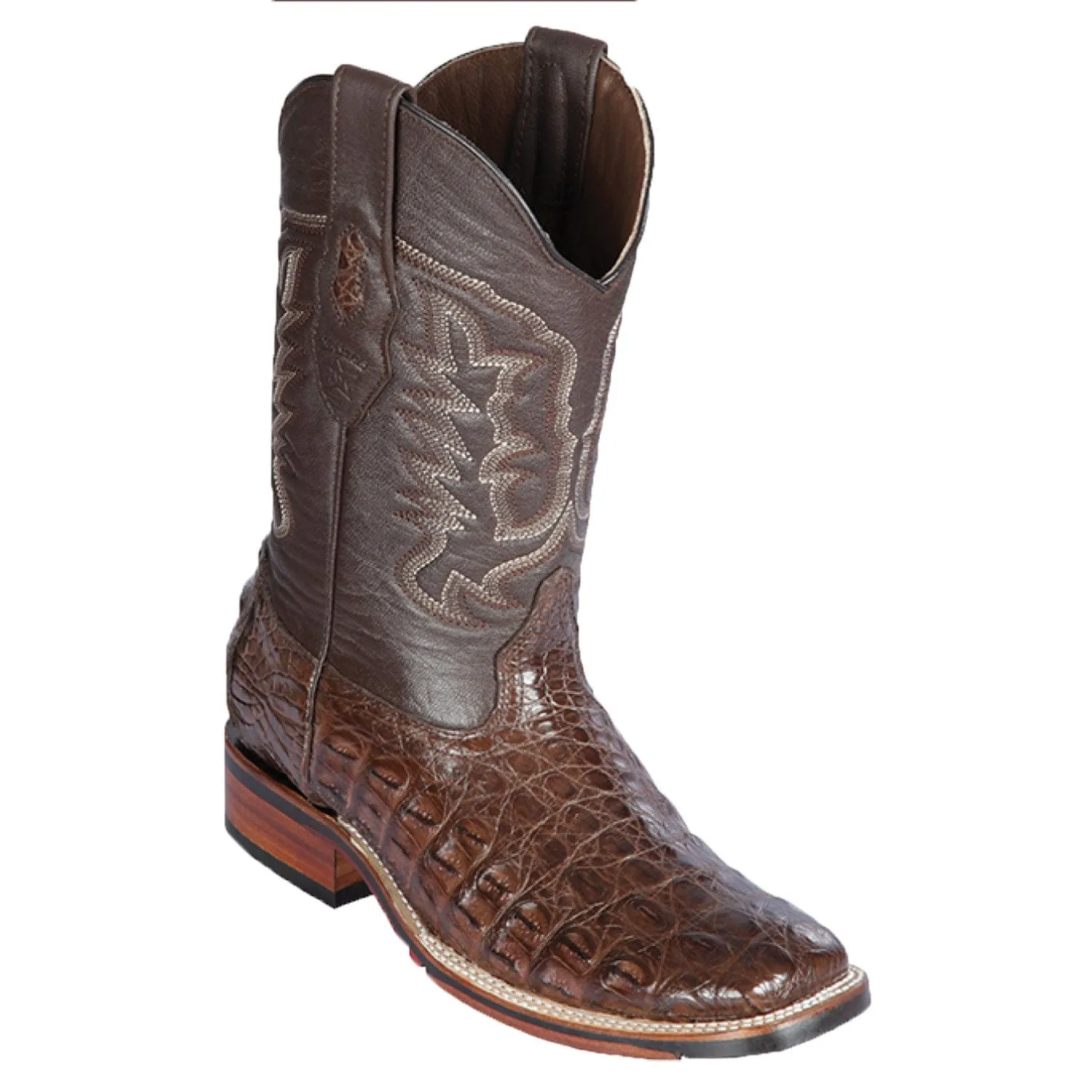 Men's Los Altos Caiman Flank Wide Square Toe Boots 826A18